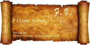 Filipp Vince névjegykártya
